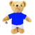 Personalised Birthday Football Bear (blue)