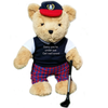 'Sorry you're under par - get well soon' golfing teddy bear (boy)