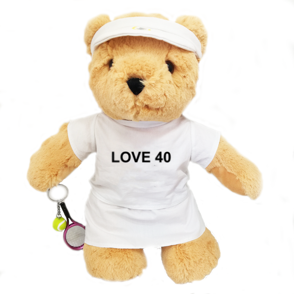'Love 40' Birthday Tennis Bear - Girl