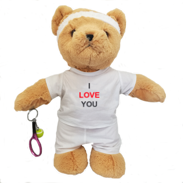 'I Love You' Tennis Teddy Bear
