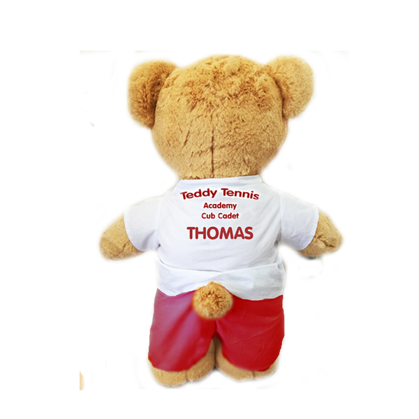 Personalised Teddy Tennis Bear (boy) + FREE CD!